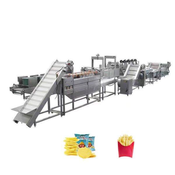 Quality 2000kg/H Potato French Fries Making Machine Continuous wholesale