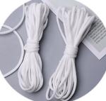 Lastic Design Elastic Ear Loop 3\5mm Round , Face Mask Band White Elastic String