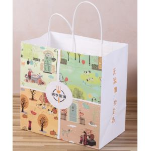 Embossed Printing Paper Bag 250gsm Printed Paper Carrier Bags