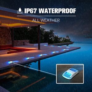 6 LED Lamp IP68 Waterproof Solar Dock Light with 5000K Daylight for Wireless
