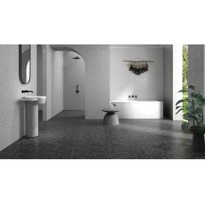 600x1200mm Antibacterial Dark Gray Terrazzo Porcelain Floor Tiles