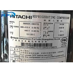 R410A Hitachi Scroll Compressor , hermetic refrigeration compressor E605DH