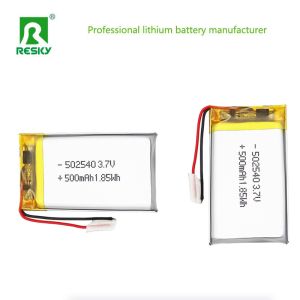 Lithium Polymer Battery Cell 502540 3.7v 500mAh 1.85wh Lithium Ion Batteries For