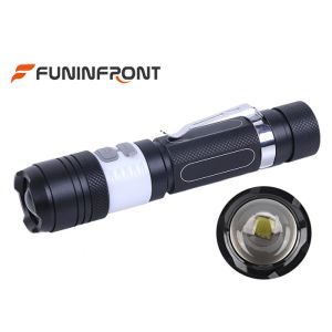 USB Direct Charge Zoom LED Flashlight CREE XM-L T6 LED with 6 Light Modes