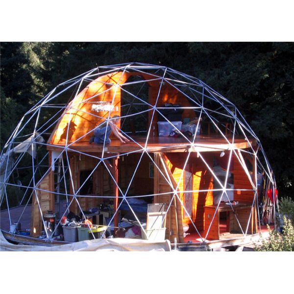 Wide Application Custom Event Geodesic Dome Tents With Clear Sidewall