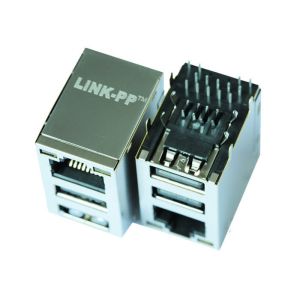 China RU5-161A5FGF Standard Switch RJ45 USB Connector LPJU5278BONL Right Angle Jack on sale China RU5-161A5FGF Standard Switch RJ45 USB Connector LPJU5278BONL Right Angle Jack on sale