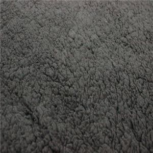 Polyester Grey Faux Sherpa Fleece Fabric 220gsm For Blankets