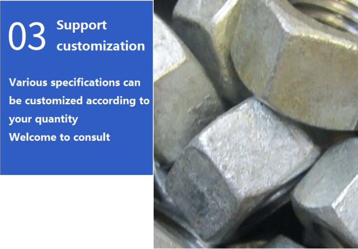 Hot Dip Galvanizing Din 934 Nut Polished Finish Grade 8.8 Carbon Steel Hex Nut