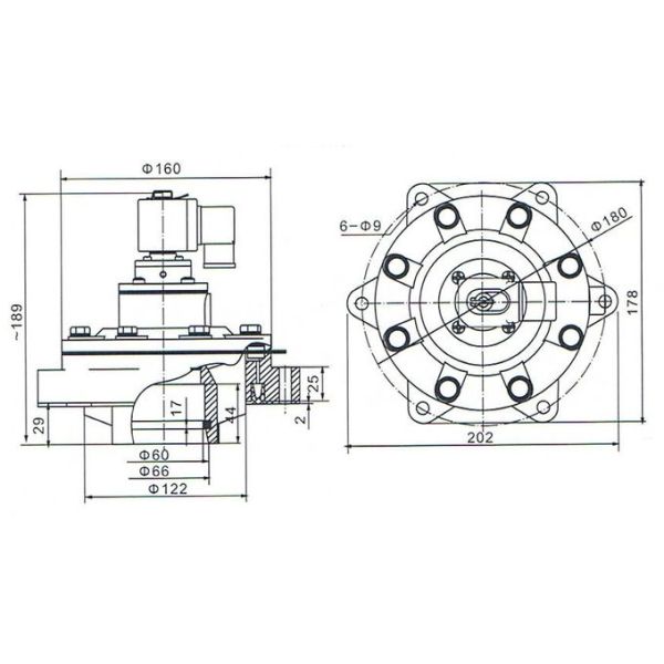 BFEC DMF-Y-50S 2'' Embedded Solenoid Pulse Jet Valve For Dust Collector Baghouse Bag Filter