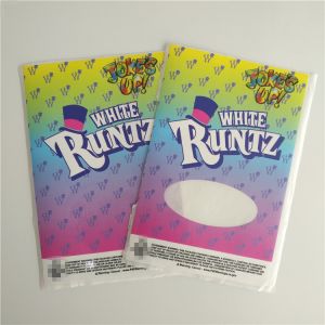 Customized Labels Printable Shrink Wrap White Runtz Mylar Paper Stickers Gravure