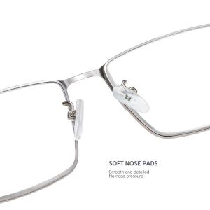 Light Gun Color Mens Metal Frame Reading Glasses Readers 140MM