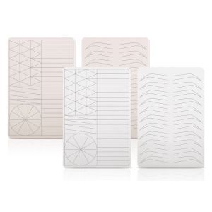 Silicone 1.5mm Inkless Practice Skin Milk White With Gold Lines