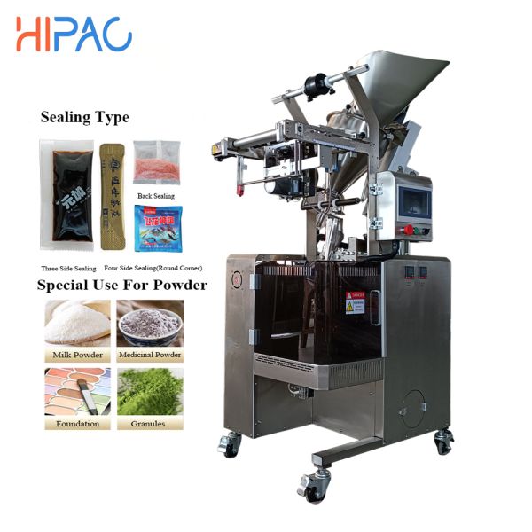 Hipac Fully Automatic High-efficiency Powder Packaging Machine with Labeling Function for Plastic and Paper Bags