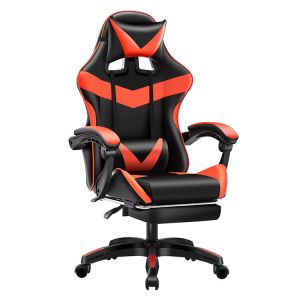 China Adult Gaming Chair with Footrest Headrest and Lumbar Support in Technological Leather on sale