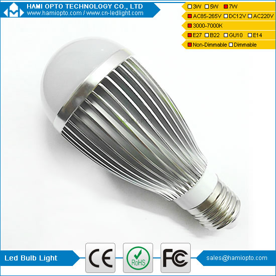 LED home Light hot sale E27 led bulb lighting 7w CE RoHS dimmable lamps