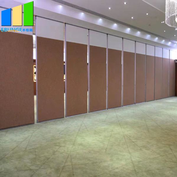 Mdf Folding Door Movable Dividing Vip Room Divider Soundproof Folding Partition