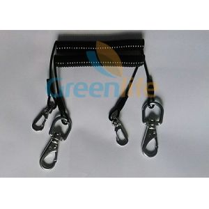 Flexi Tool Safety Coiled lanyard w/Stainless Steel Snap Hooks on each end for