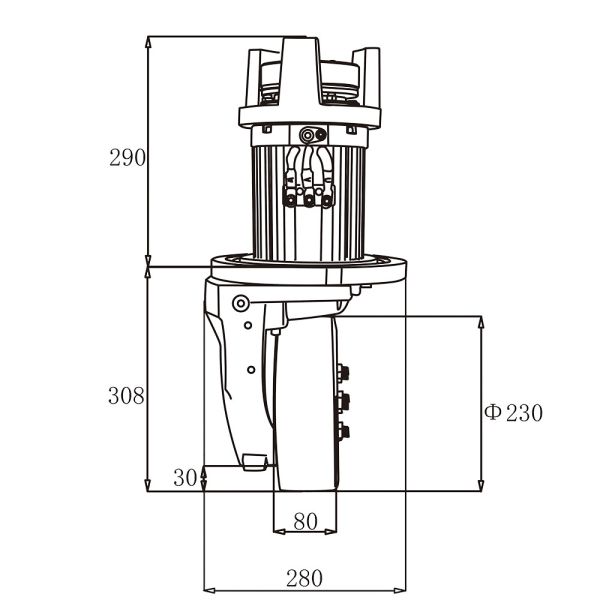 Electric Vehicles 1.5kw Automated Pu Drive Wheel Unit