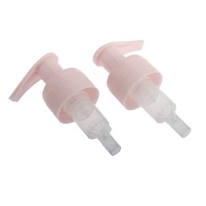 Striped Pink Lotion Pump External Spring Left Right Switch 24/410 Dispensing