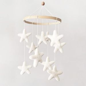 White Star Felt Baby Moblie For Crib Nursery Decorations Accept Custom Color And