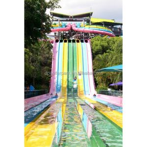 Commercial Fiberglass Water Park Slide with 7.3m Height and Pool End for Kids