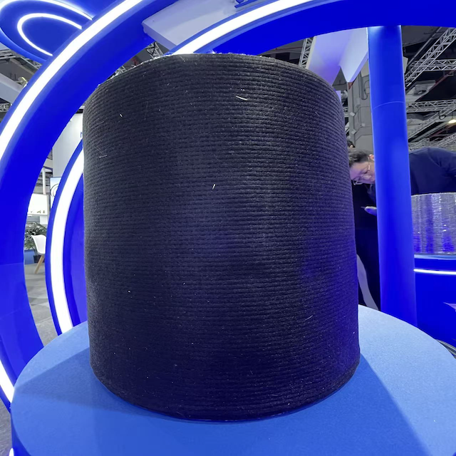 Cheap Fiberglass combo mat EMKP340B, chopped strands of black thread with black polyester veil for special purpose for sale