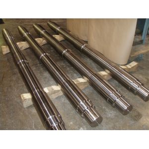 China Carbon Steel Plating Spur Gear Shaft , Threaded Large Shaft on sale