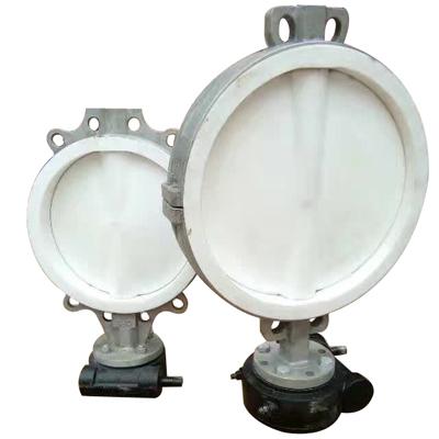 Stainless steel lined Teflon butterfly valve