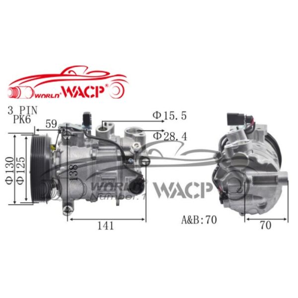 Quality 4GD820803M 4GD260805E Auto Air Compressor For Audi A6/Q7 For VW 2.5/3.0 C7PA WXAD033 wholesale