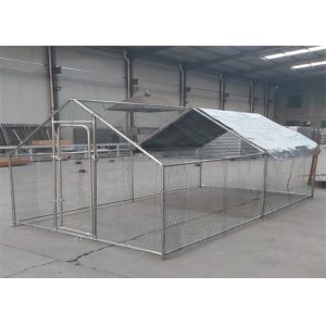 Outdoor 5 X 15 X 6 Wire Dog Kennel Galvanized Material
