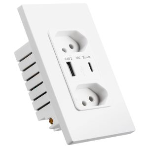 Standard Grounding Brazil USB Power Socket 10A Safe Charging