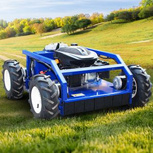 Cheap Lawn Mower Gasoline Farm Crawler Wheel Self Propelled Robot Grass Cutter Lawn Mower for sale