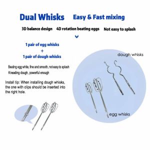 218WB desktop Mixer & Egg Beater Food Processor With Plastic Or Stainless Steel