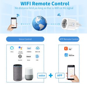 Tuya Wifi Smart Socket Plug With Countdown / Timing Function