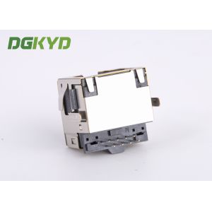SMT Sinking Board Shielded RJ45 Jack Single Port With EMI Fingers , Low Profile