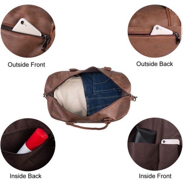 52L Waterproof Overnight Weekendrt Carry On Custom Tote Duffel Travel Bag with Shoe Pouch