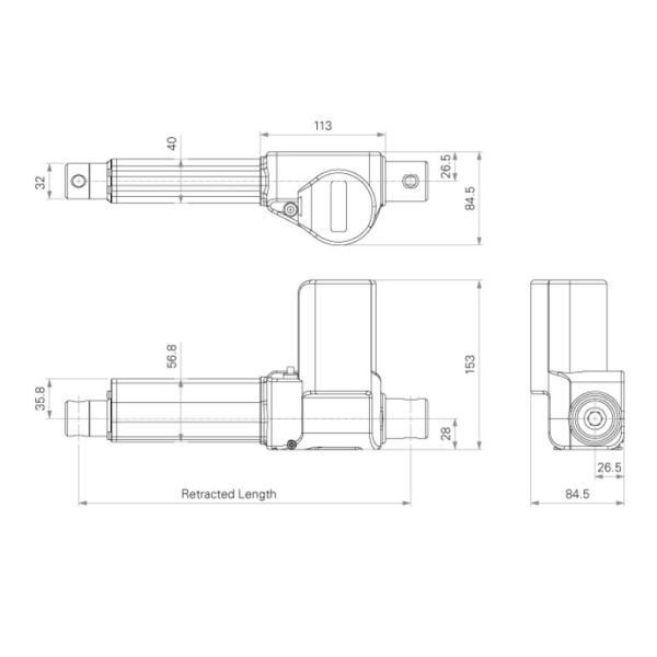 Medical Market Handles Electric Linear Actuators High Loads Easily Operate Manual Crank