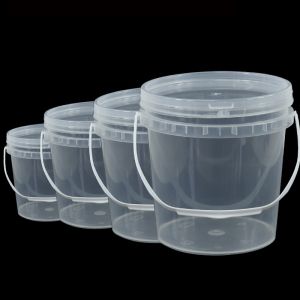 Food Storage with UMETASS 5 Gallon Clear Plastic Bucket Printing Silk Screen