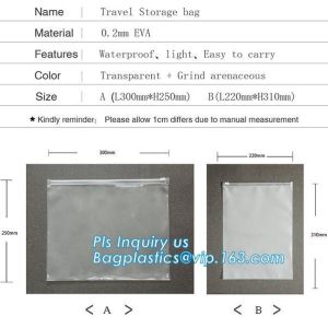 plastic bag with zip lock for cosmetic, slide lock poly bag, standing up zip