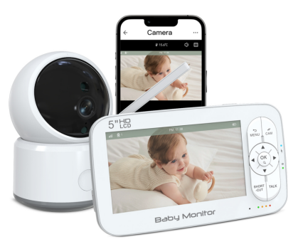 Quality Wi-Fi Baby Monitor with Up to 8 Hours Battery Life 1-Year Warranty and Dual Zoom X2 or X4 for Infant Monitoring wholesale
