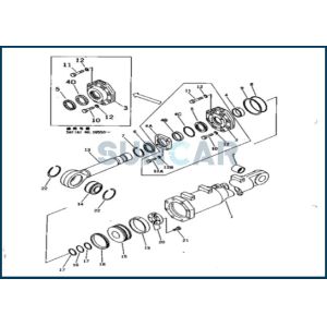 China 707-99-74100 7079974100 Ripper Tilt Cylinder Seal Repair Kit Fits KOMATSU D375A-5D on sale