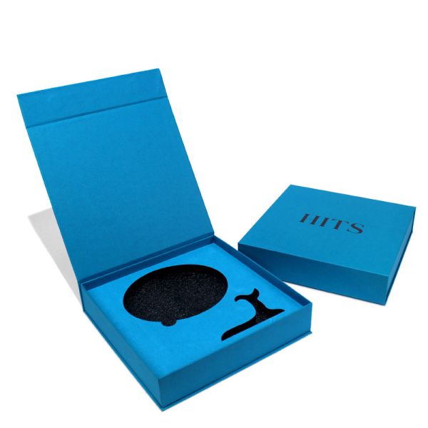 Quality Blue Magnetic Gift Packaging Box Made For Products With Foam And Custom Design wholesale