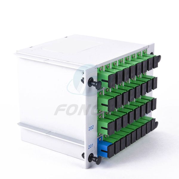 Quality FTTH Sc Apc 1x32 Plug In Outdoor Fiber Splitter Passive Optical Coupler wholesale
