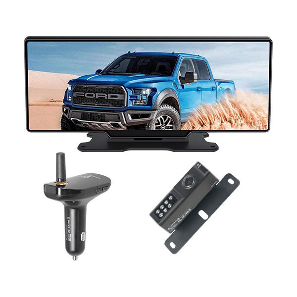 Quality 12 Inch Screen Digital Wireless Backup Camera Mirror With Dashcam wholesale