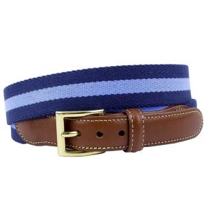 Cotton Leather Knitted Belt 3.2cm Canvas Web Belt Polyester
