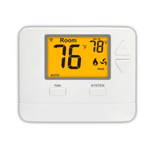 Wall Mount Non Programmable Thermostat With High Temperature Control And Push