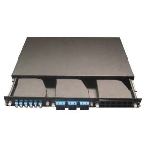 China Telecommunications subscriber loop fiber patch panel with 3pcs MPO Cassette Modules on sale