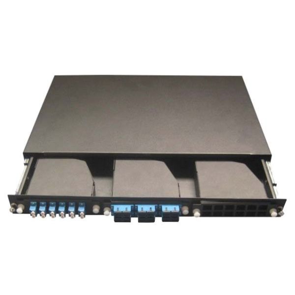 Quality Telecommunications subscriber loop fiber patch panel with 3pcs MPO Cassette Modules wholesale