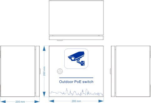 Outdoor POE Switch Box Model QB2082SPG Waterproof Cabinet Ethernet Switch