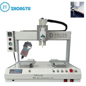 110-240v Voltage Double Platform Automatic Glue Dispensing Machine with R Rotary